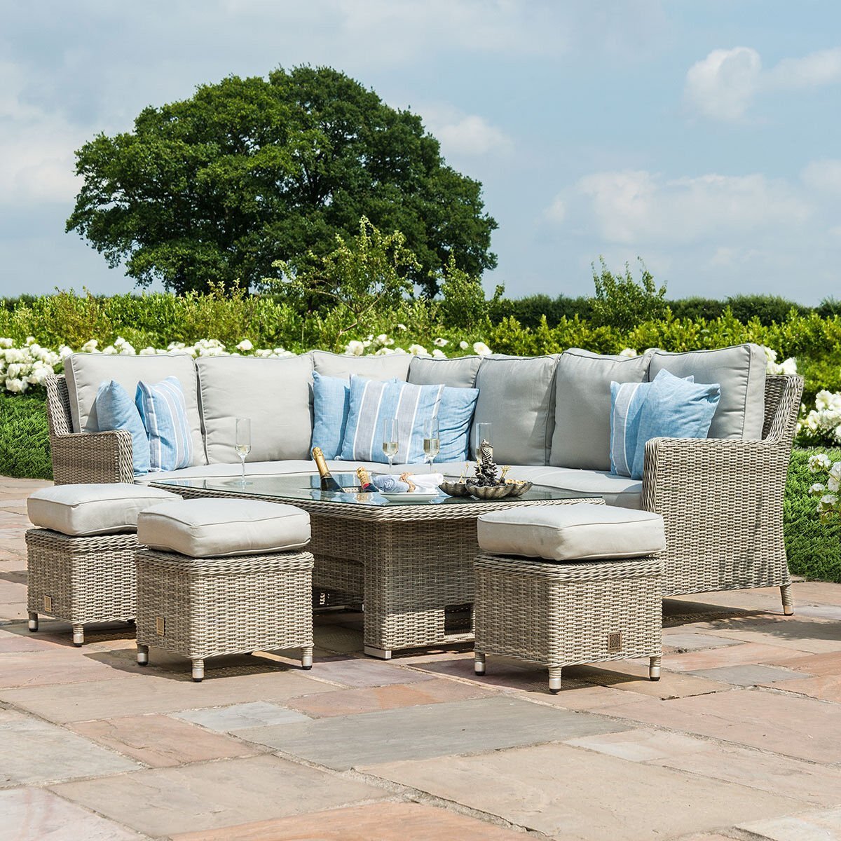 Oxford Rattan Corner Dining Set - Image 3
