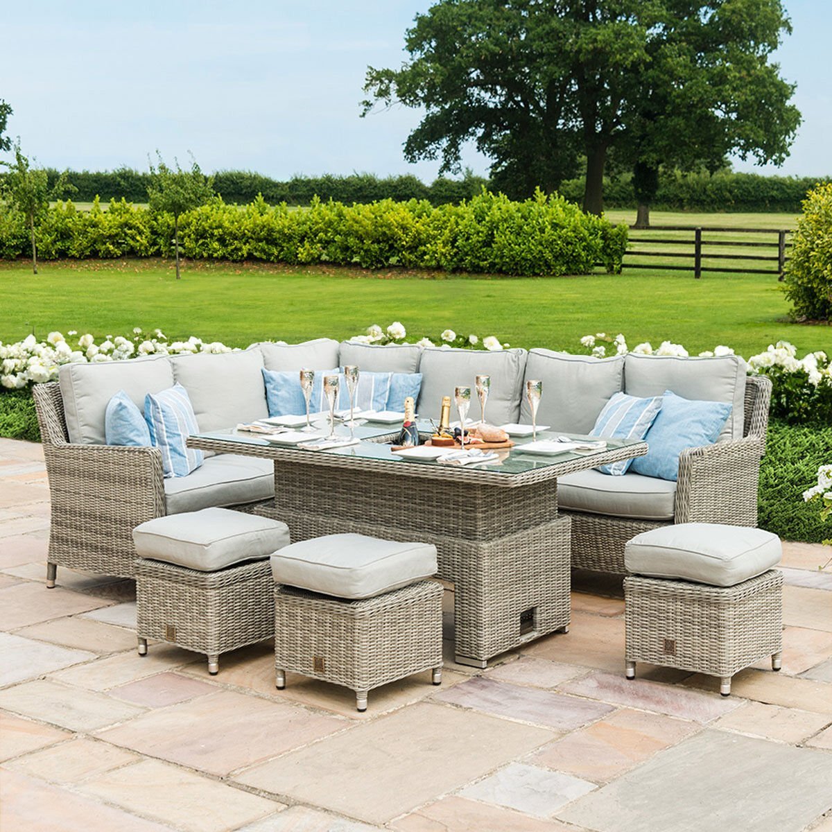Oxford Rattan Corner Dining Set - Image 2