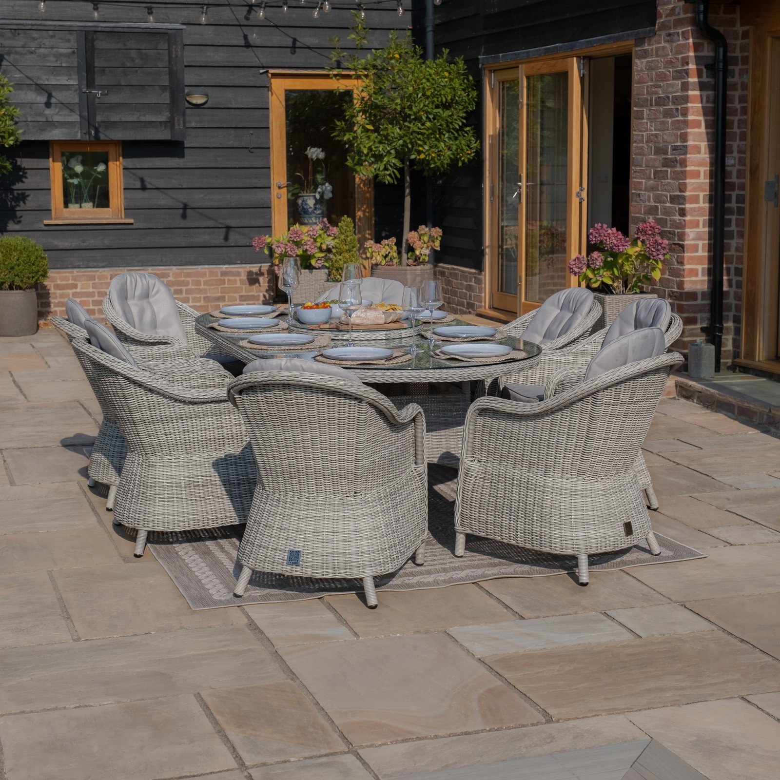 Oxford 8 Seat Oval Dining Set - Image 2