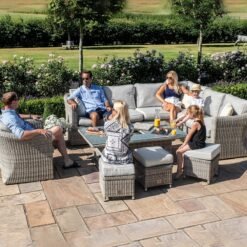 Alternative view of A Oxford Deluxe Large Rattan Corner Dining Set